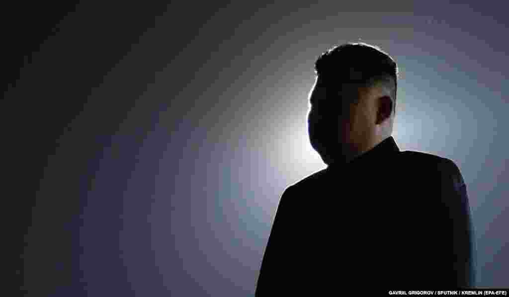 North Korean leader Kim Jong Un waits for the arrival of Russian President Vladimir Putin at the airport in Pyongyang on June 18. The Russian president&#39;s two-day visit to the secretive one-party state is being closely watched for signs of a new strategic alliance as Moscow seeks to bolster its supply of munitions and ballistic missiles for use on the Ukrainian battlefield. &nbsp;