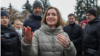 Президентка Молдови Мая Санду на святковому мітингу на честь рішення Євросоюзу почати переговори про вступ її країни до ЄС. Кишинів, 17 грудня 2023 року