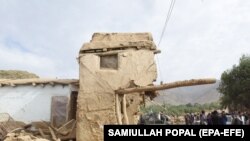 خسارات ناشی از سیلاب در یکی از ولایات افغانستان
