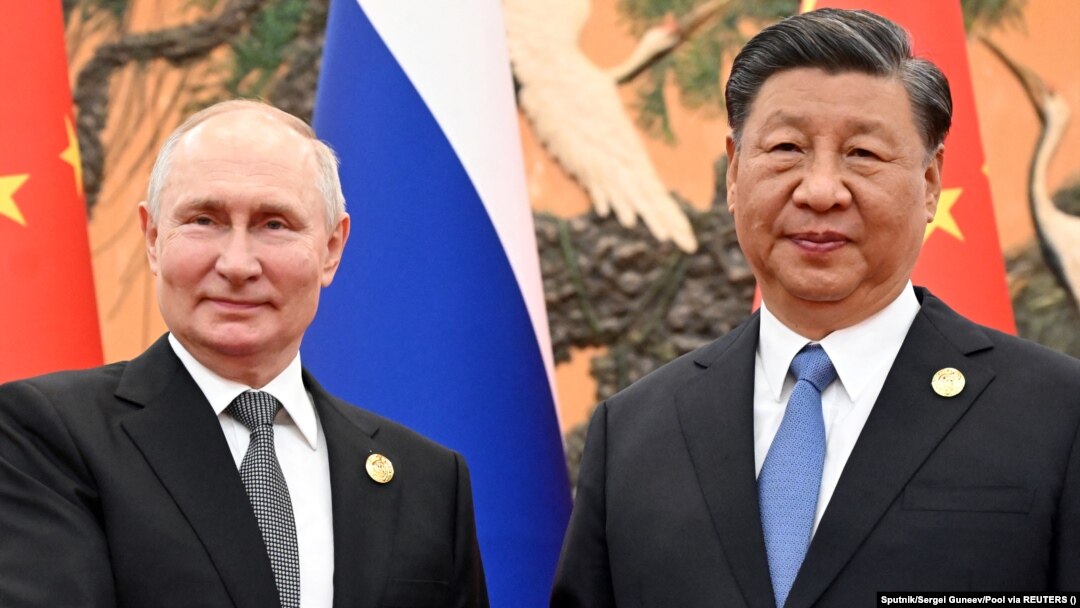 Президент Росії Володимир Путін і президент Китаю Сі Цзіньпін під час зустрічі у Пекіні, Китай, 18 жовтня 2023 року