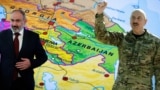 الهام علی‌یف (راست)، رئیس‌جمهور آذربایجان و نیکول پاشینیان، نخست‌وزیر ارمنستان