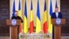 Президент України Володимир Зеленський і президент Румунії Клаус Йоганніс (праворуч). Бухарест, 10 жовтня 2023 року