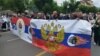 Night wolves at the commemoration of the Immortal Regiment march in Banja Luka, Bosnia and Hercegovina