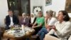 Representatives of the Srebrenica Genocide Victims Association in the Memorial Center, Srebrenica, Bosnia and Hercegovina