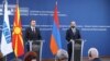 ԵԱՀԿ գործող նախագահ Բույար Օսմանը և Հայաստանի ԱԳ նախարար Արարատ Միրզոյանը համատեղ ասուլիսում։