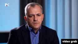 Armenia - Samvel Shahramanian, the Nagorno Karabakh president, is interviewed by Artsakh Public TV, Yerevan, October 28, 2023.