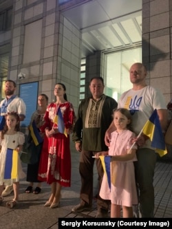 День Незалежності України у Токіо. Сергій Корсунський з українцями