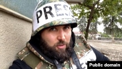 Gonzalez reporting from Nagorno-Karabakh in 2020 during the 44-day war over the disputed region