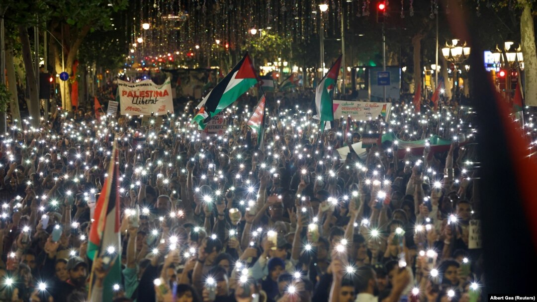 Protest podrške Palestincima u Barseloni, 21. oktobar 2023.