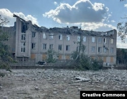 Наслідки російської атаки в Бериславі, зруйнована лікарня, жовтень 2023 року