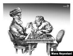 A political cartoon by Mana Neystani