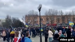 Ілюстраційне фото: мітинг проти російської окупації, 5 березня 2022 року