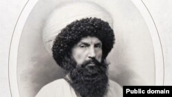 A portrait of Imam Shamil by Genrikh Denier