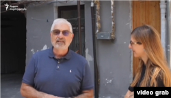 რონალდ სუნი და სალომე ასათიანი გადაღების დროს, თბილისში. 2018 წელი