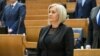 redsjedavajuća Vijeća ministara BiH na sjednici Parlamenta BiH, 28. decembar 2022.