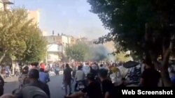 تصویری ویدیویی از اعتراضات در حوالی متروی خیابان سعدی تهران