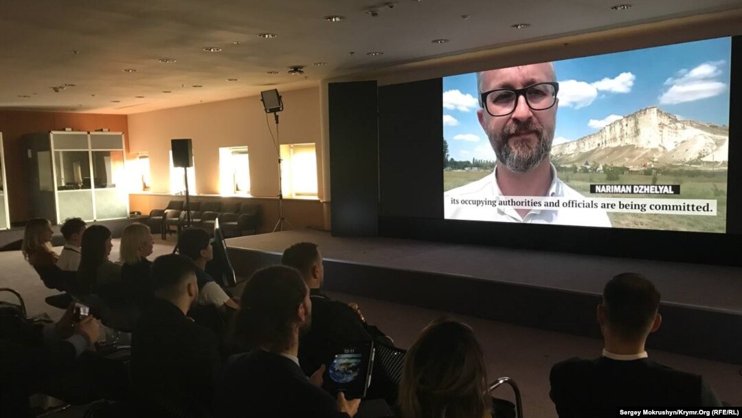 Презентація документального фільму про Нарімана Джеляла на Першому парламентському саміті «Кримської платформи», Загреб, Хорватія, 24 жовтня 2022 року