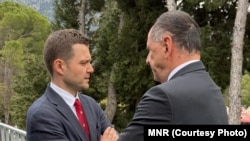 Министрите за надворешни работи на Северна Македонија и Грција, Муцунски Герапетритис, во Делфи, 10 април 2025 г.