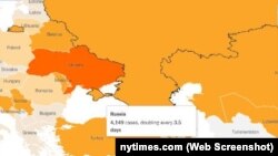 Карта на сайте The New York Times