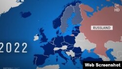 Такая карта 17 мая появилась в эфире немецкого телеканала