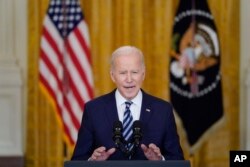 Президент США Джо Байден виступає із засудженням широкомасштабного вторгнення Росії в України. 24 лютого 2022 року