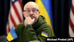 Міністр оборони України Олексій Резніков під час зустрічі у форматі «Рамштайн». Рамштайн-Мізенбах, Німеччина, 20 січня 2023 року