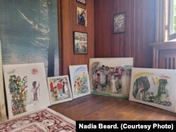 Artwork painted by Elene Chantladze in her home in Tskaltubo