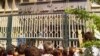 Iran – Protest of workers (labor) in front of Iran’s ministry of Industries and Mines of Iran, Tehran, 16Apr2012 