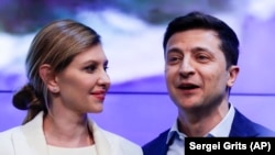 Перша леді Олена Зеленська і прзидент України Володимир Зеленський, 2019 рік.