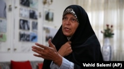 Activist Faezeh Hashemi is the daughter of the late Iranian President Akbar Hashemi Rafsanjani (file photo)