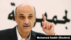سمیر جعجع رهبر حزب مسیخی « ال اف» لبنان.