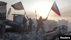 Бойовики угруповання ПВК «Вагнер» у Бахмуті, архівне фото