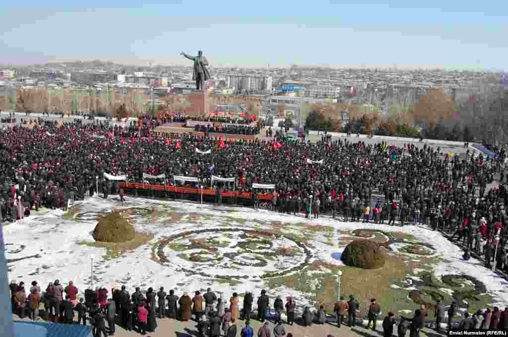 RFE/RL's Kyrgyz Service says more than 10,000 people took part in the March 1 rally.