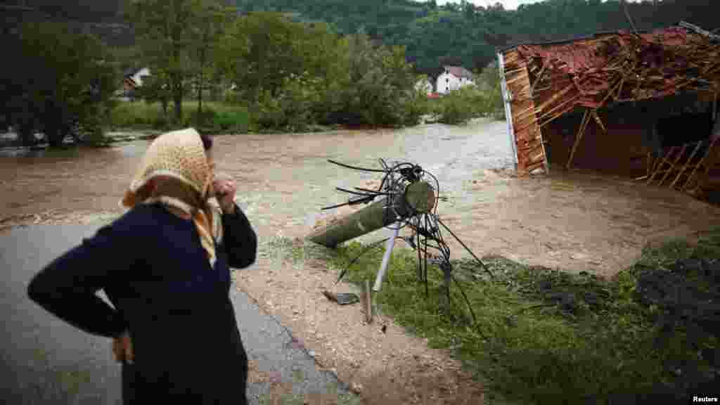 BiH - Poplave u Potočarima kod Srebrenice uništile su i dosta kuća, 25. maj 2012.