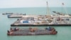 Шельф Каспийского моря. Остров Д на месторождении Кашаган. 