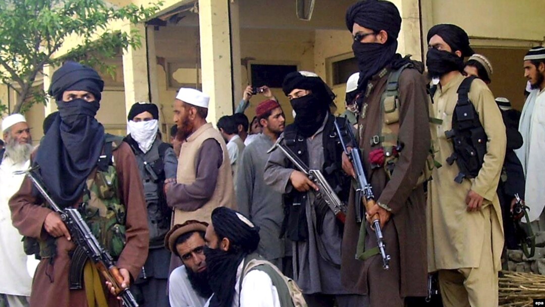 په بونېر کې د تحریک طالبان پاکستان وسله وال په یوه ودانۍ کې - د ۲۰۰۹ز کال انځور. 