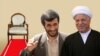 Iran -- Iranian president Mahmoud Ahmadinejad (Left) and Iranian former president Aliakbar Hashemi Rafsanjani, 2005