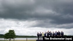 Liderii tarilor din G8, inclusiv Putin, la summitul din Lough Erne, Irlanda de nord, 18 iunie 2013.