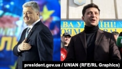 Петро Порошенко (л) і Володимир Зеленський (п)