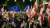 Učesnici proevropskog skupa u Tbilisiju 20. oktobra uoči parlamentarnih izbora.