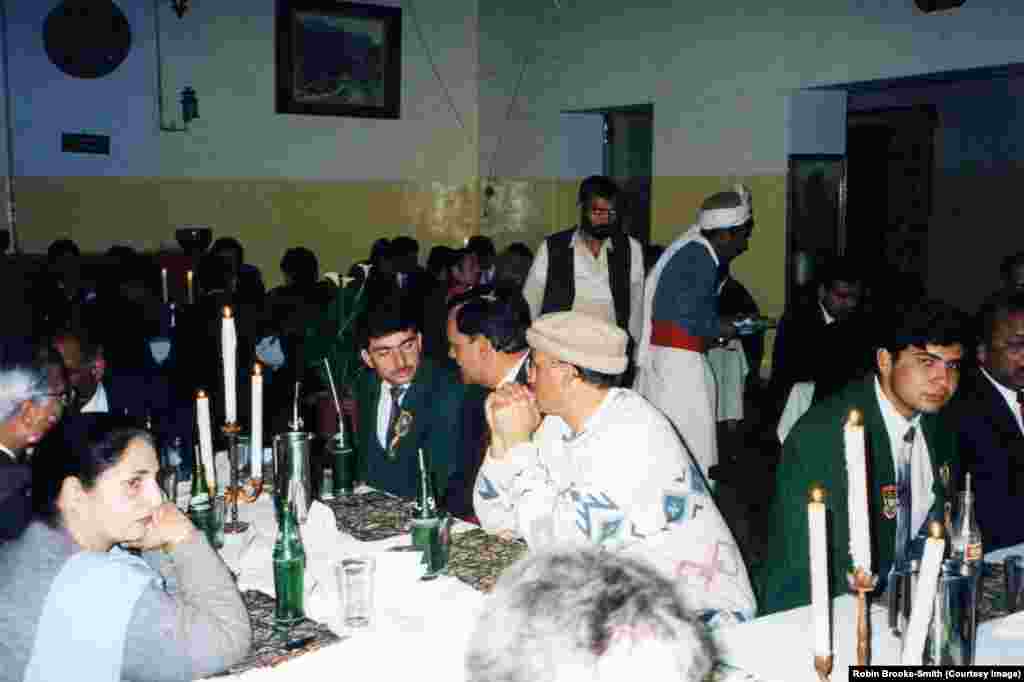 Candlelit dinner for students and teachers.
