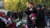 Мемориал погибшим во время массового убийства в Керченском политехническом колледже. Керчь, 18 октября 2018 года