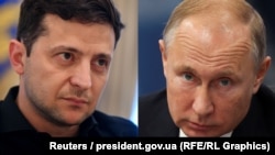 Президент України Володимир Зеленський та президент Росії Володимир Путін (комбіноване фото)