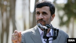 Iran -- Iranian President Mahmud Ahmadinejad speaks during a media conference, Undated