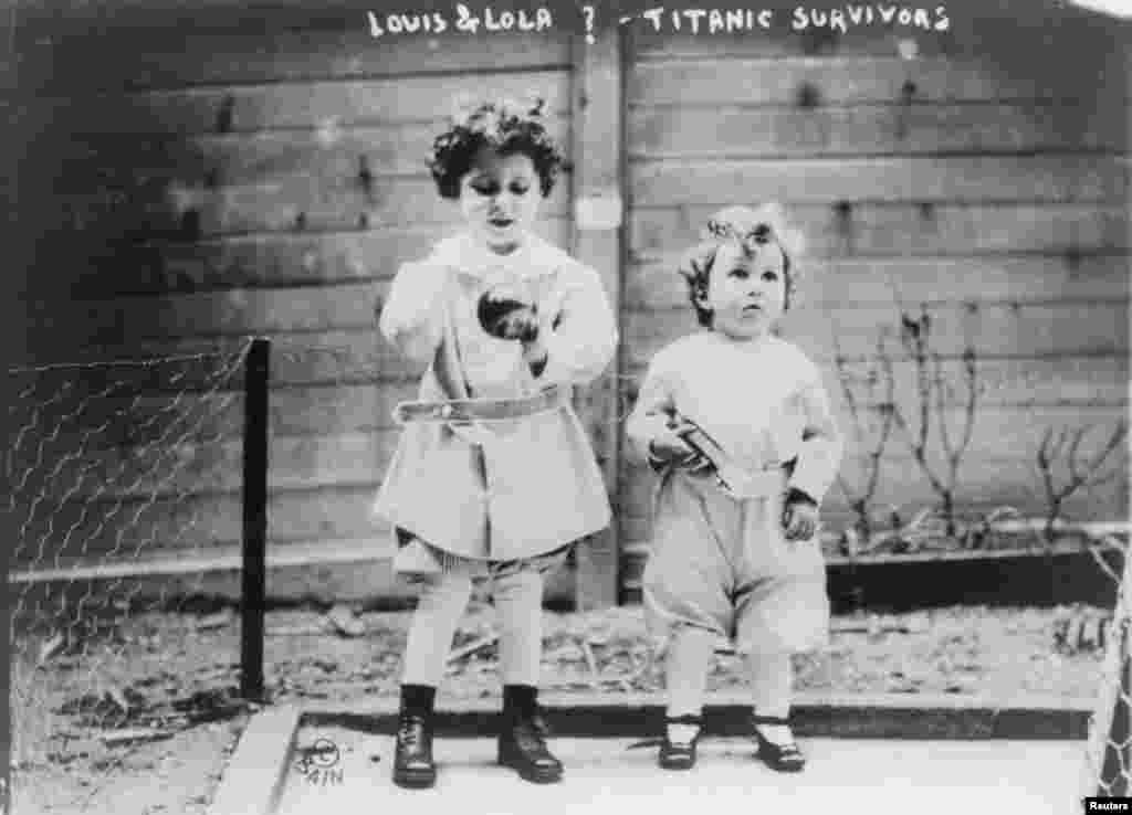 Edmond and Michel Navratil, the so-called &quot;Titanic Orphans.&quot; The boys spoke no English and it took some time to locate their mother back in France. Their father, who died in the disaster, had taken the boys in hopes their mother would follow.