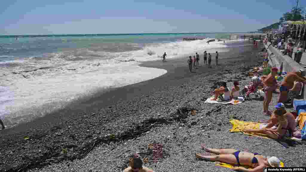Непоодинокі пляжники опинилися в оточенні «дарів» моря