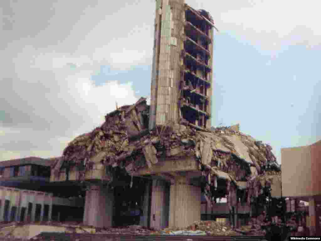 Sarajevo, uništena zgrada lista ¨Oslobođenje¨