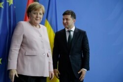 Ангела Меркель і Володимир Зеленський