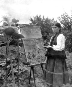 Катерина Білокур, зазвичай, малювала на природі