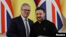 Прем'єр-міністр Великої Британії Кір Стармер та президент України Володимир Зеленський, Київ, 16 січня 2024 року